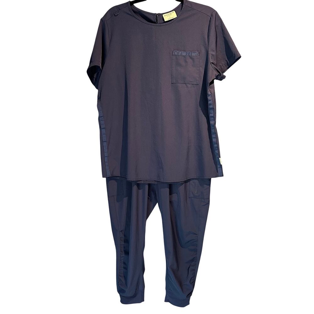 Whisperlite Scrubs Size Large Set Navy Large Top Large Petite Jogger Pants